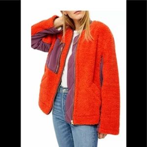 Free people rivington jacket chili combo M